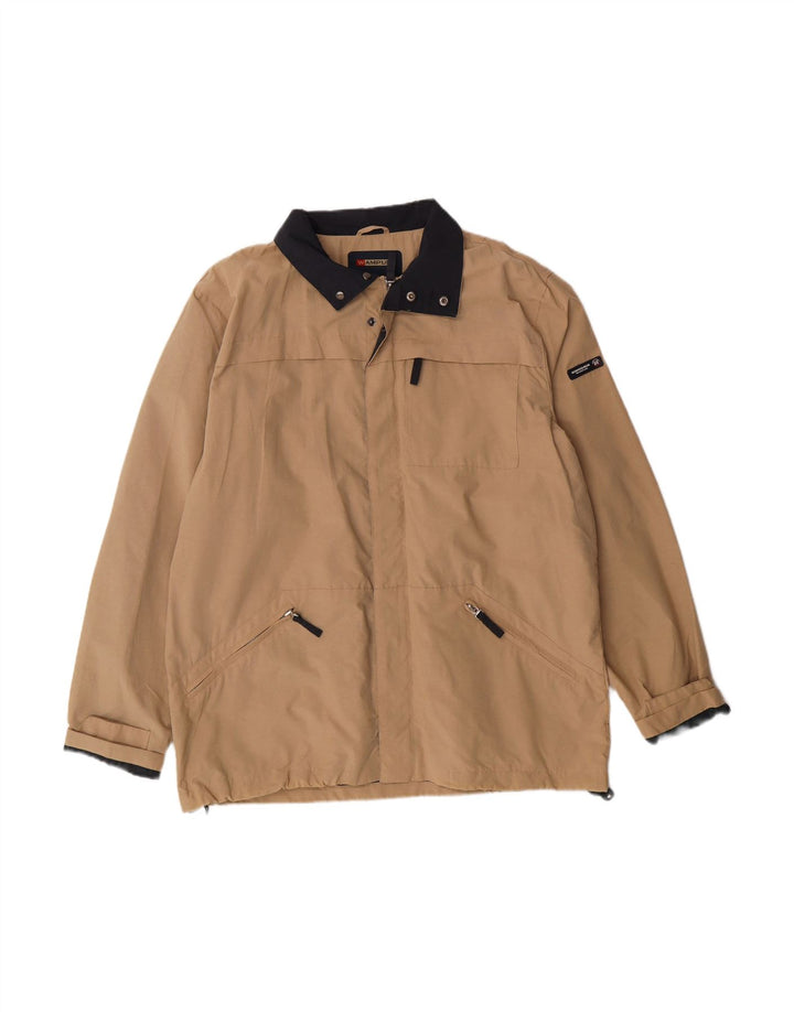 WAMPUM Mens Windbreaker Jacket UK 38 Medium Beige Polyamide