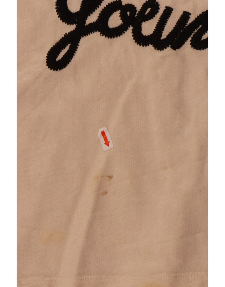 French Connection Tricou grafic Crop pentru femei Top UK 14 Medium Beige Bumbac