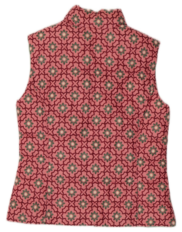 Gilet Captusit Reversibil Fete Benetton 10-11 Ani XL Roz Floral Modern