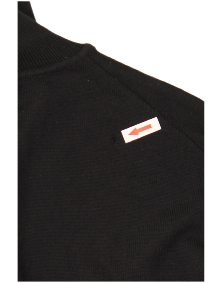 Pulover pentru bărbați Hugo Boss cu gât rulat, 2XL, lână neagră