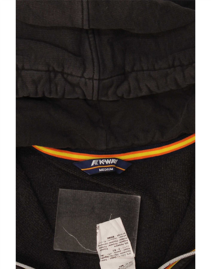 Pulover K-Way pentru bărbați, cu fermoar, bumbac mediu negru