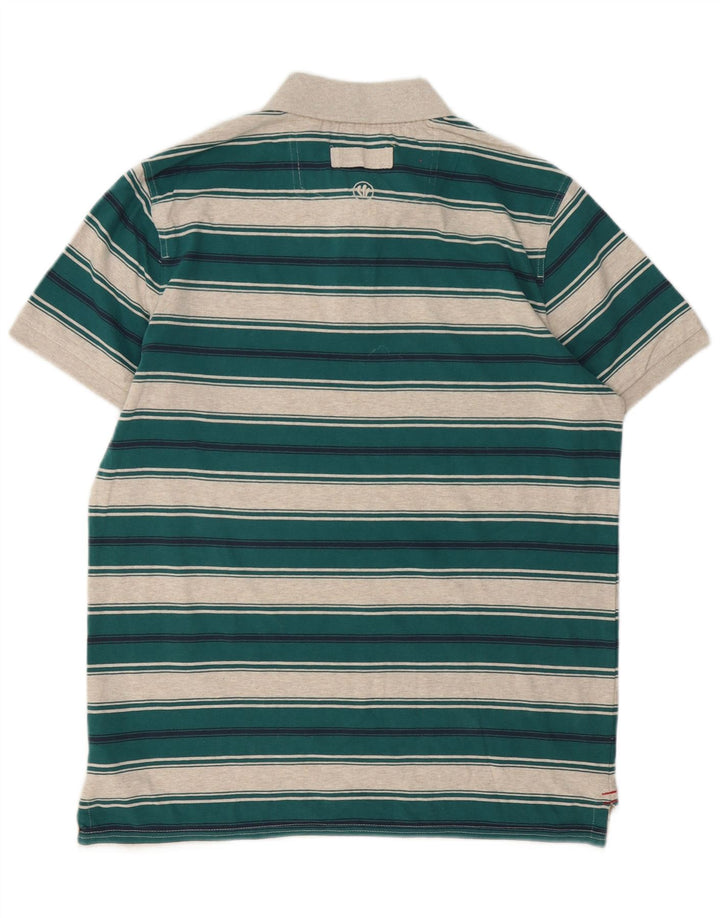 Tricou polo pentru bărbați Fat Face, bumbac cu dungi verzi medii