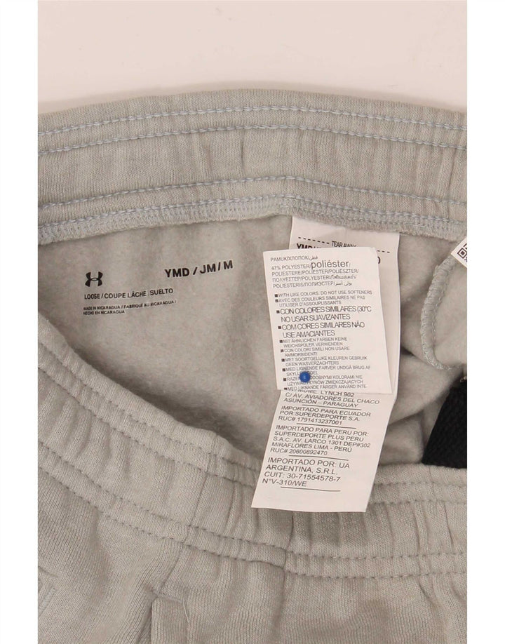 Pantaloni de trening Under Armour Băieți Joggeri 9-10 Ani Bumbac Gri Mediu