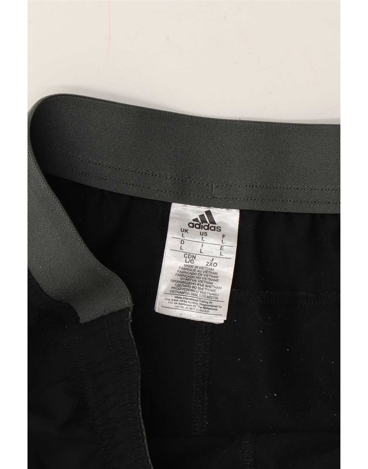 Pantaloni scurți sport pentru bărbați Adidas Climacool, mari, negru, poliester color bloc