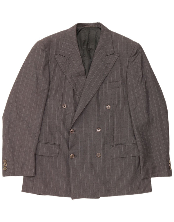 Sacou blazer pentru bărbați Ermenegildo Zegna Mărimea 54 XL cu dungi gri