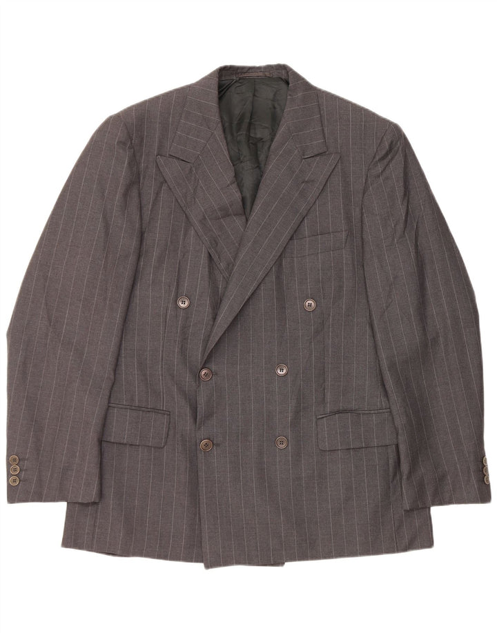 Sacou blazer pentru bărbați Ermenegildo Zegna Mărimea 54 XL cu dungi gri