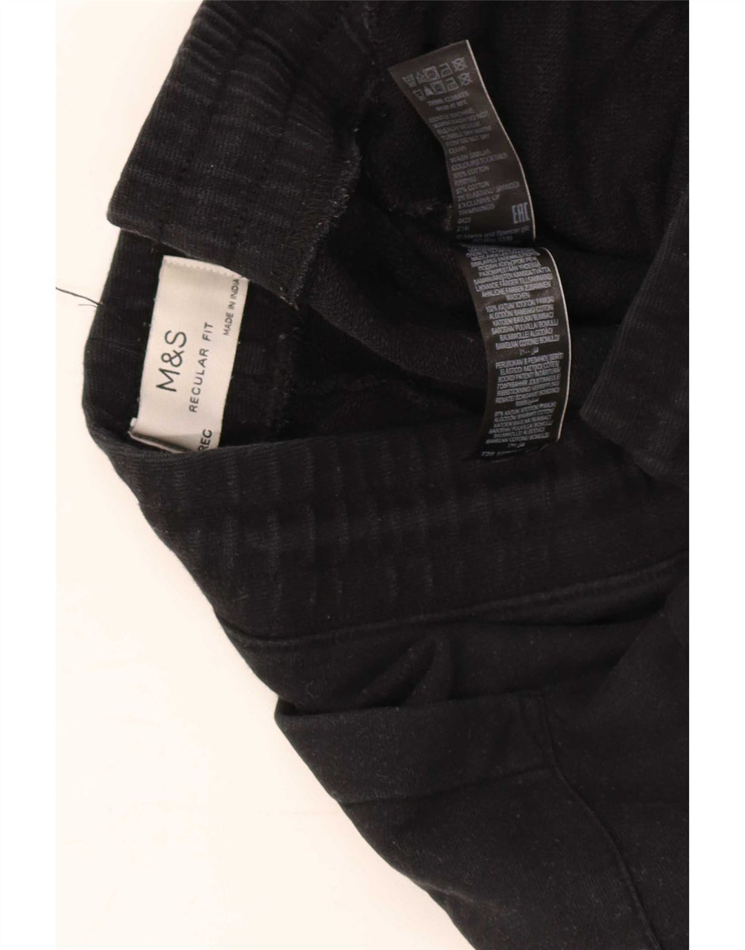 Pantaloni de trening pentru bărbați Marks & Spencer, cu croiala obișnuită, pantaloni de jogging, mediu negru
