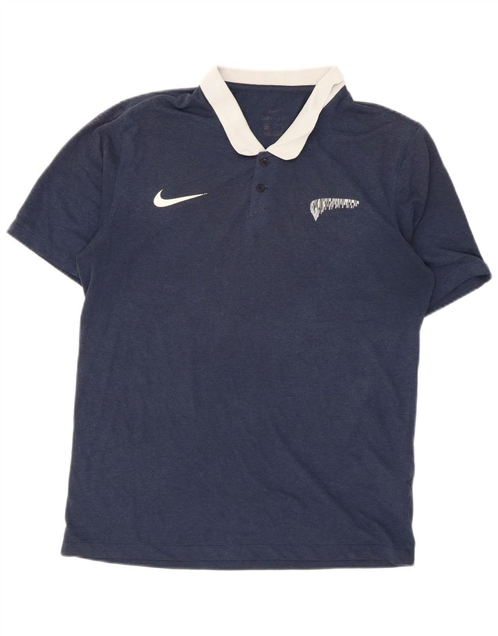 Tricou polo Nike Dri Fit Rugby pentru bărbați, poliester mediu bleumarin