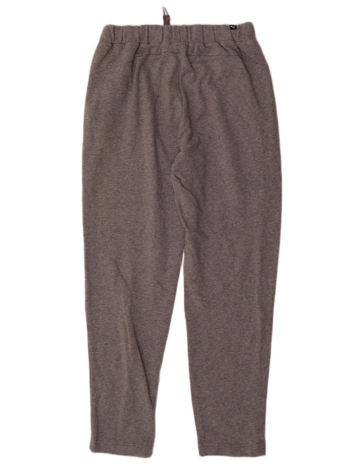 Pantaloni de trening grafic PUMA pentru bărbați, bumbac cu pete, gri mediu