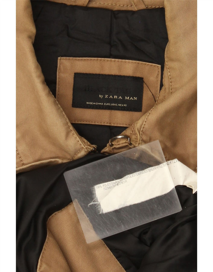 Jachetă militară pentru bărbați Zara UK 40, mare, maro, poliester