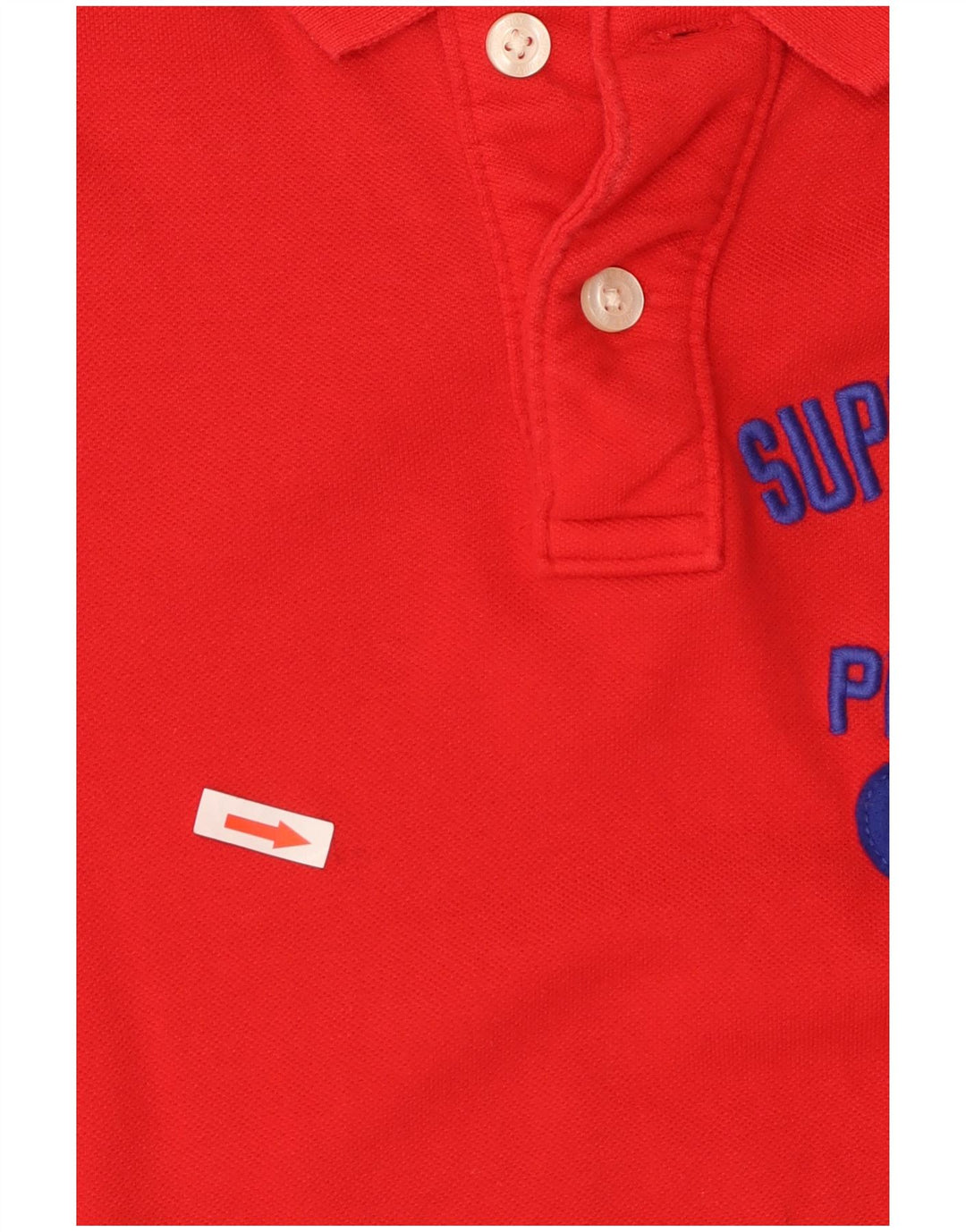 Tricou polo grafic pentru bărbați Superdry, bumbac roșu mic