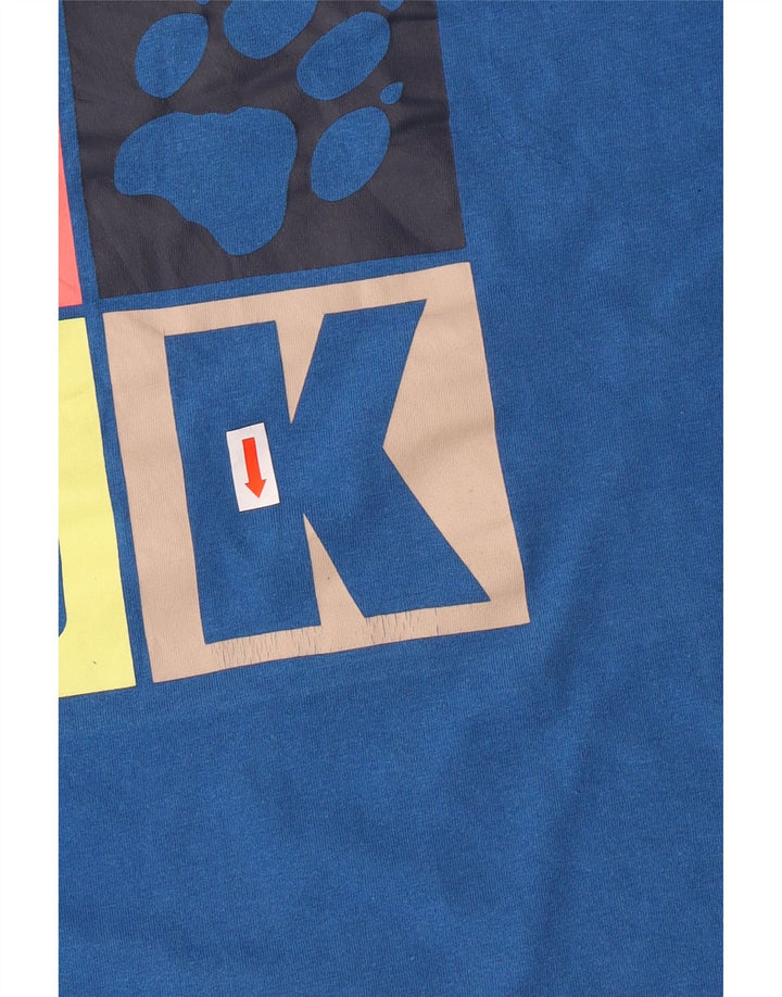 Jack Wolfskin Tricou cu grafic pentru femei Top UK 22/24 2XL Blue Bumbac