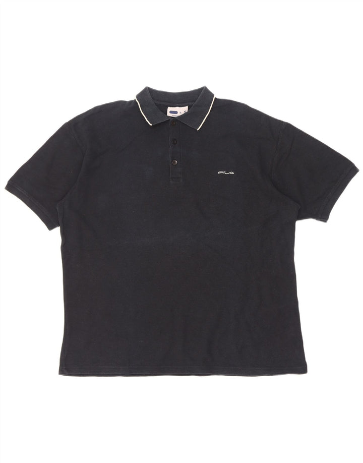 Cămașă Polo Fila Bărbați XL Bumbac Negru