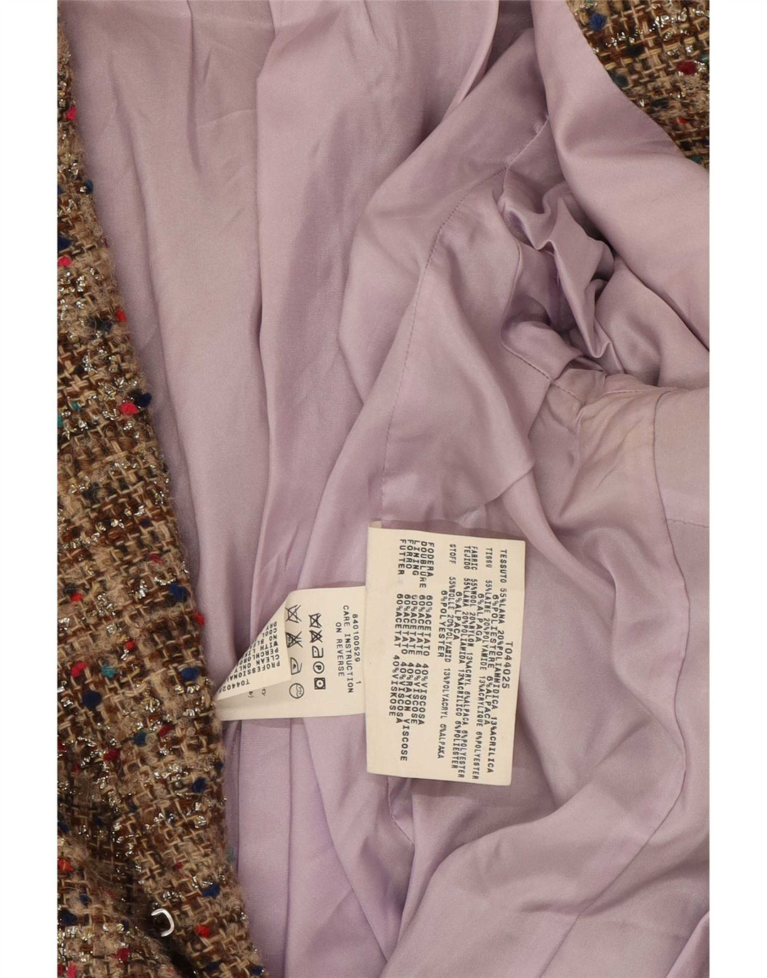 Jachetă Blazer pentru femei Max & Co. UK 10, lână cu pete mici, bej
