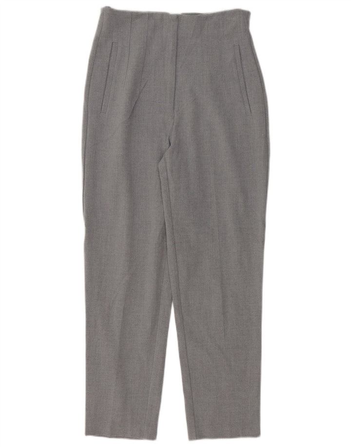 Pantaloni chino conici pentru femei Zara Mici L26 L26 Poliester gri
