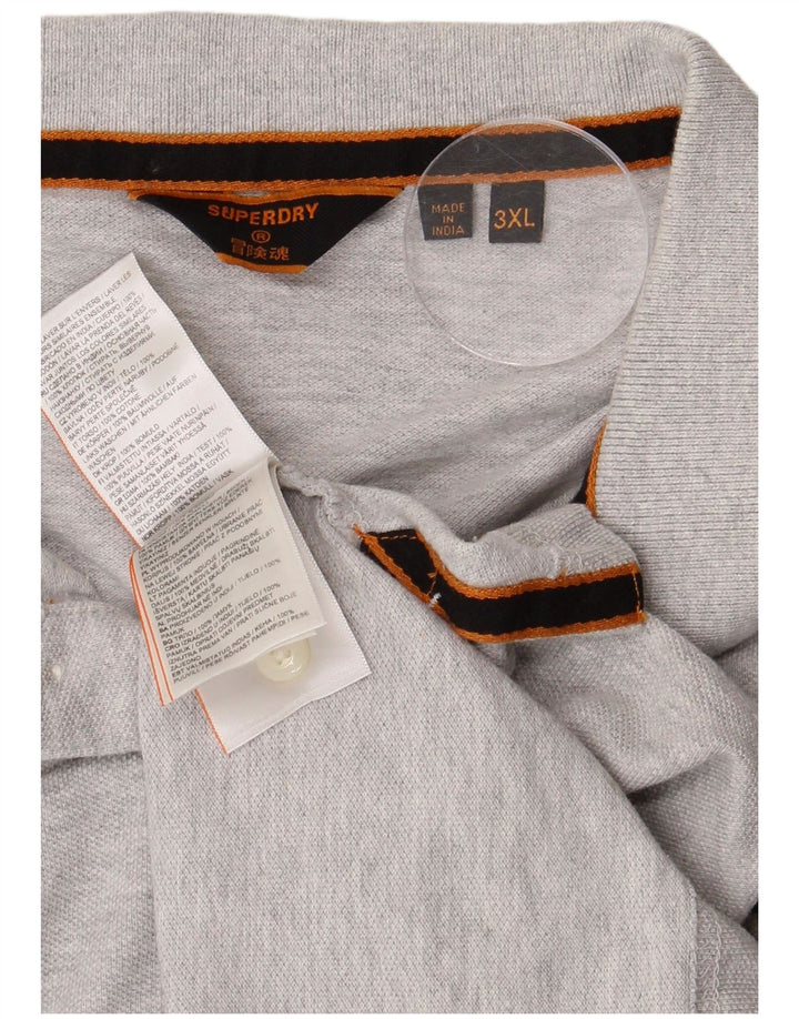 SUPERDRY tricou polo pentru bărbați 3XL bumbac gri