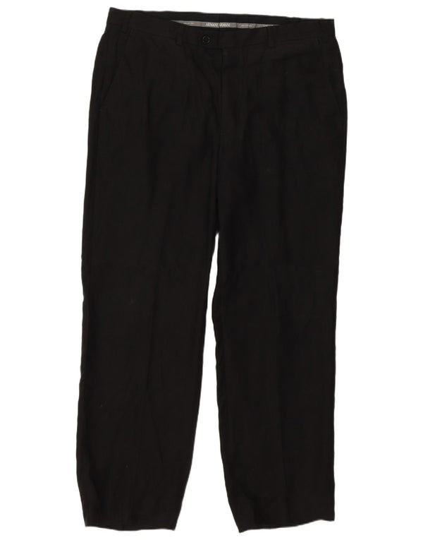 Pantaloni de costum drept bărbați Armani IT 54 2XL W38 L30 In negru