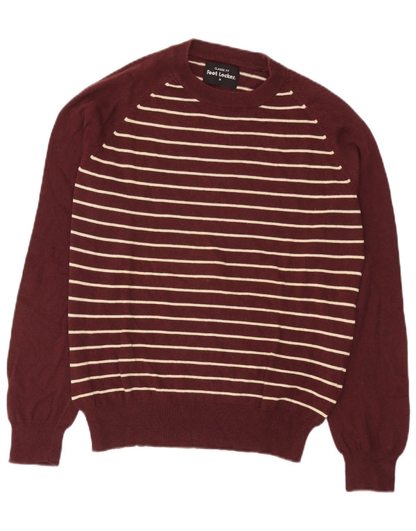 Foot Locker Pulover Crew Deck Jumper pentru bărbați Medium Burgundy cu dungi