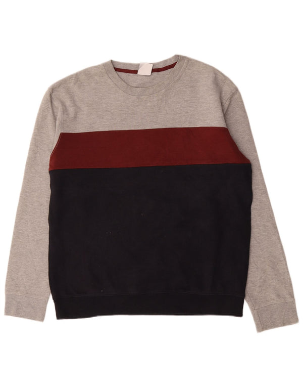 Pulover pentru bărbați Zara, cu gât turnat, XL, bumbac color-bloc multicolor