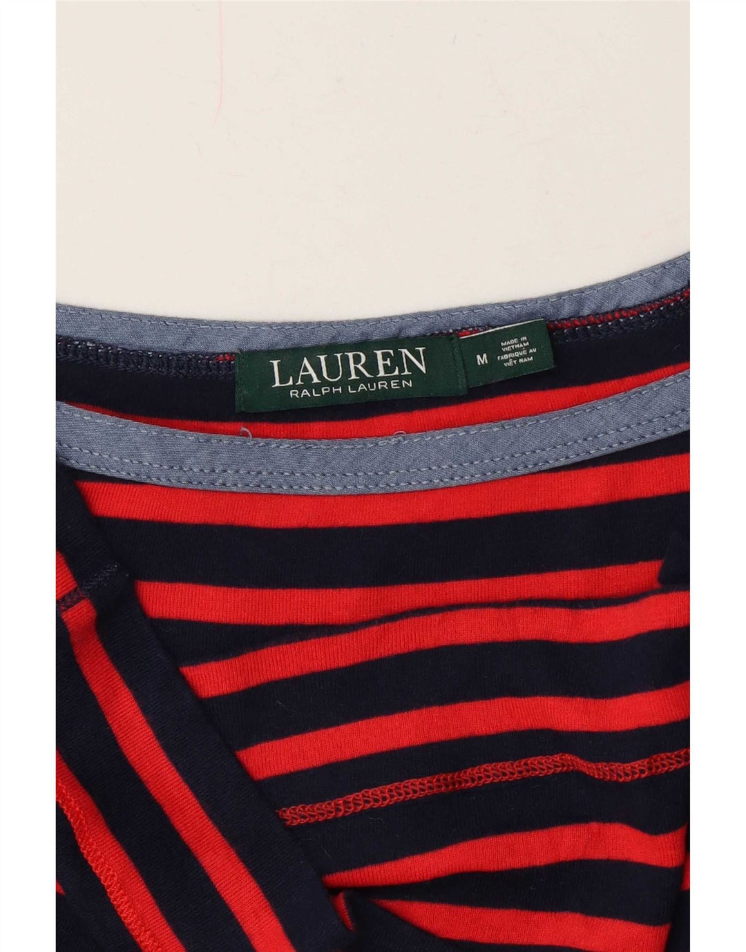 Tricou pentru femei Ralph Lauren UK 14 Medium Red Striped