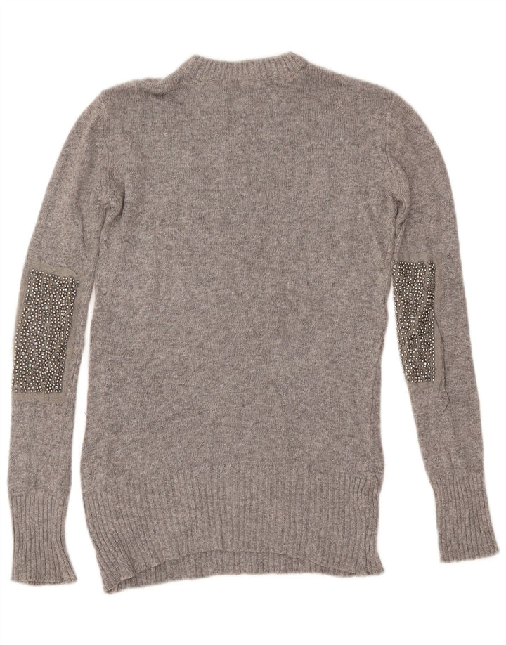 Pulover pentru damă Zara, cu gât turnut, UK 10, mic, gri, viscoză