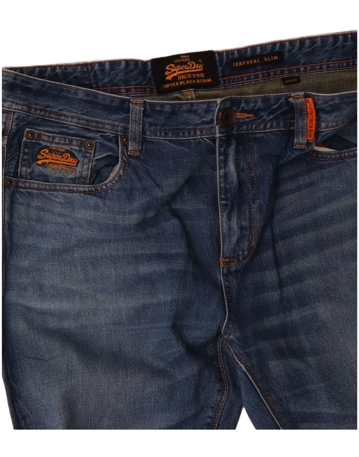 SUPERDRY Blugi Caporal Slim pentru bărbați W36 L34 Bumbac albastru