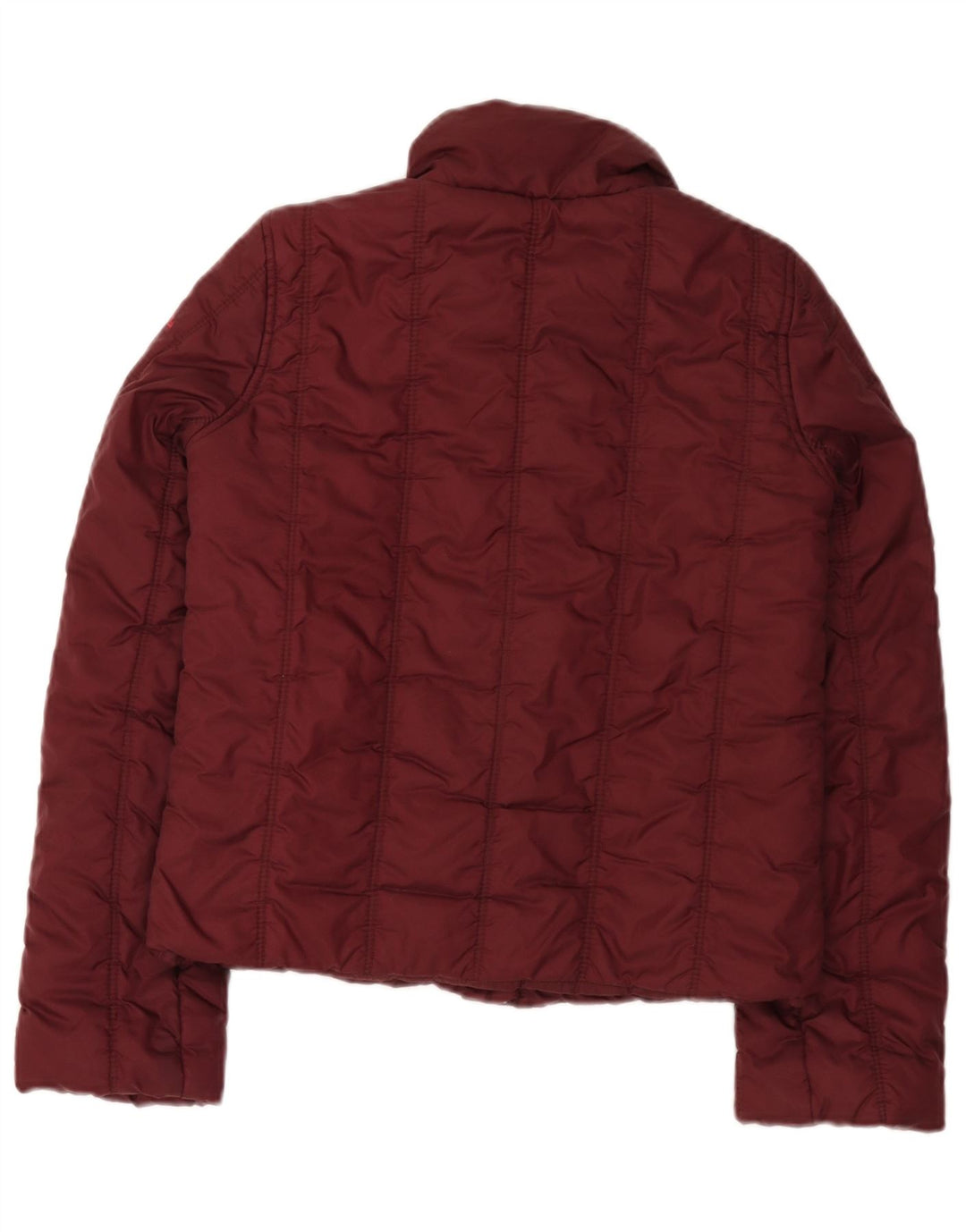 Jachetă căptușită Guess pentru femei UK 10 Small Burgundy Nylon