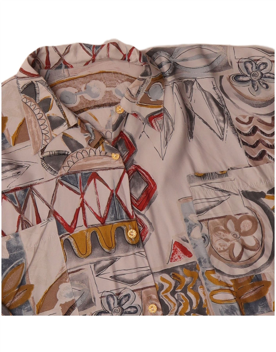 Cămașă VINTAGE pentru femei UK 18 XL White Patchwork