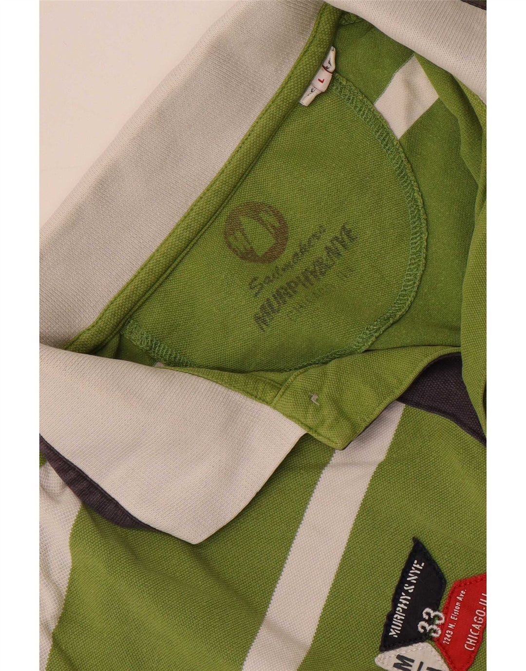 Tricou polo rugby pentru bărbați Murphy & Nye, cu dungi verzi mari