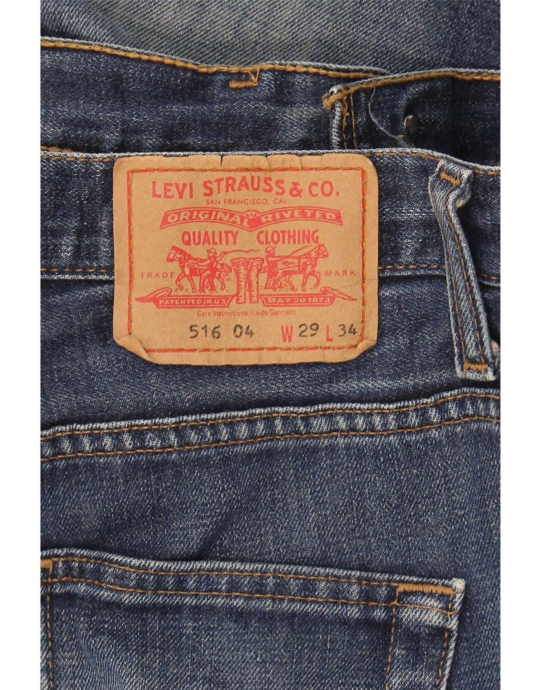 Blugi evazați Levi's 516 pentru femei W29 L34 bleumarin