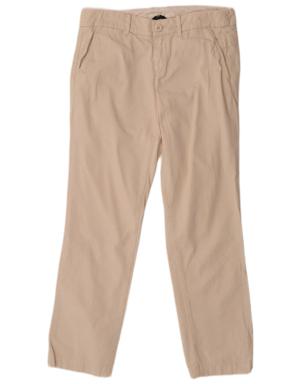 Pantaloni chino drepti pentru femei J. Crew US 6 Medium W30 L30 Bej Bumbac