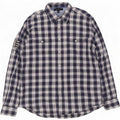 Cămașă de flanel pentru bărbați Tommy Hilfiger, mare, din bumbac cu carouri bleumarin