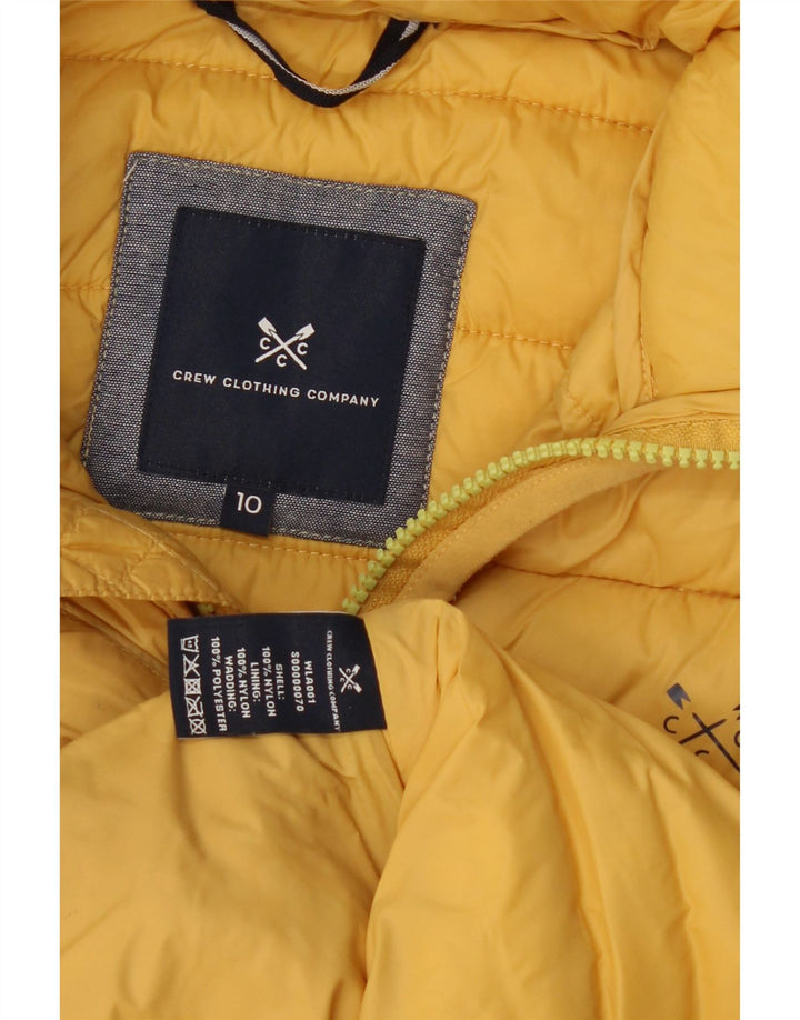 CREW CLOTHING Gilet căptușit pentru femei UK 10 Small Yellow Nylon