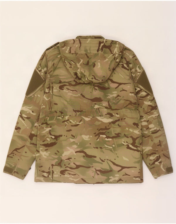 Jachetă militară cu glugă vintage pentru bărbați UK 42 XL kaki camuflaj