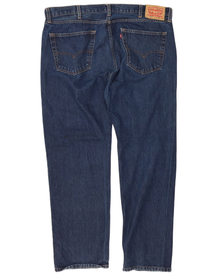 Blugi drepti pentru bărbați Levi's 505 W40 L30 bumbac bleumarin
