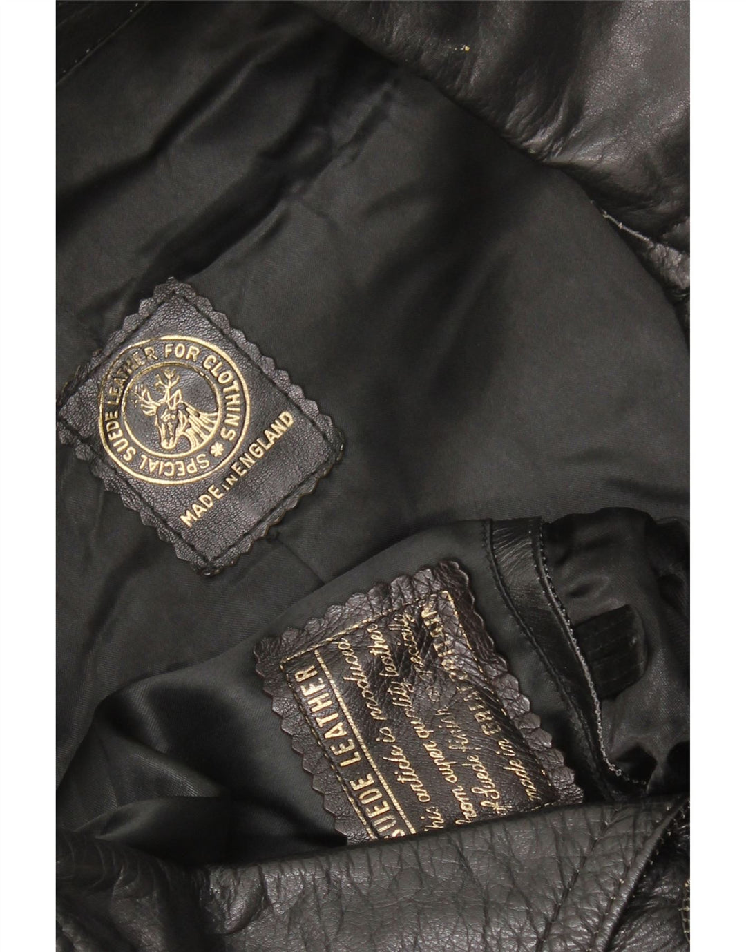 Palton din piele vintage pentru bărbați UK 40, mare, neagră