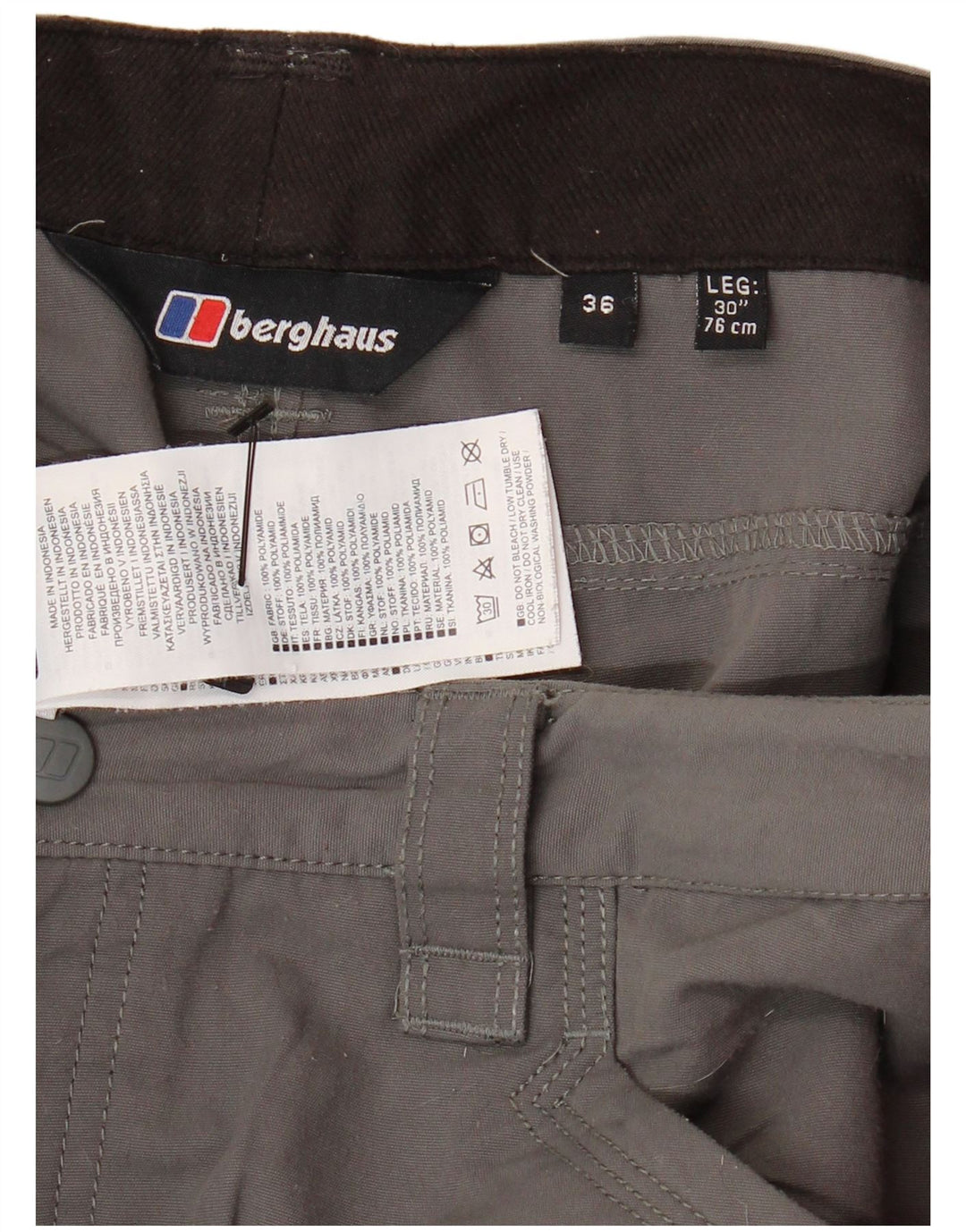 Pantaloni drepți de drumeție pentru bărbați BERGHAUS W36 L26 poliamidă gri