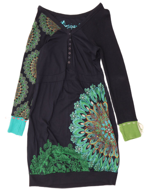 Rochie bubble cu mânecă lungă pentru femei Desigual UK 14 mare bleumarin cachetă