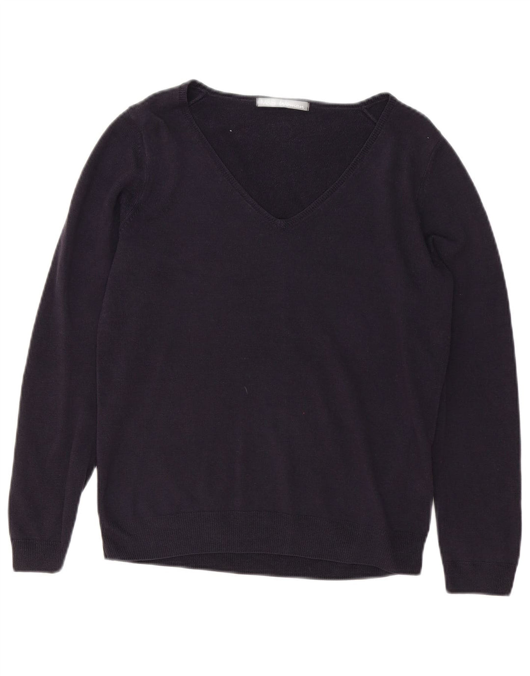Pulover pentru femei Marks & Spencer cu decolteu în V UK 12 Medium Bleumarin Acrilic