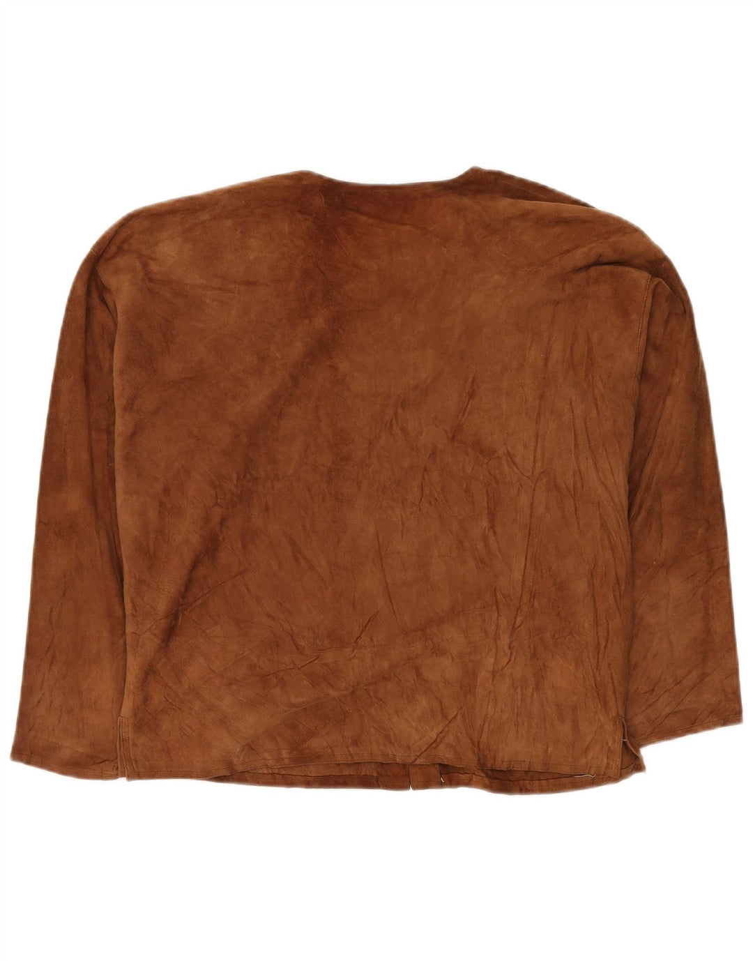 Jacheta de piele intoarsa pentru femei VINTAGE UK 14 Maro mare