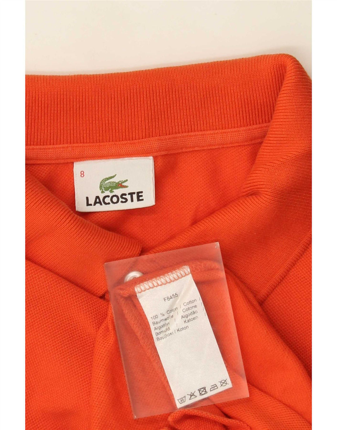 Tricou polo pentru bărbați Lacoste Mărimea 8 3XL Bumbac portocaliu