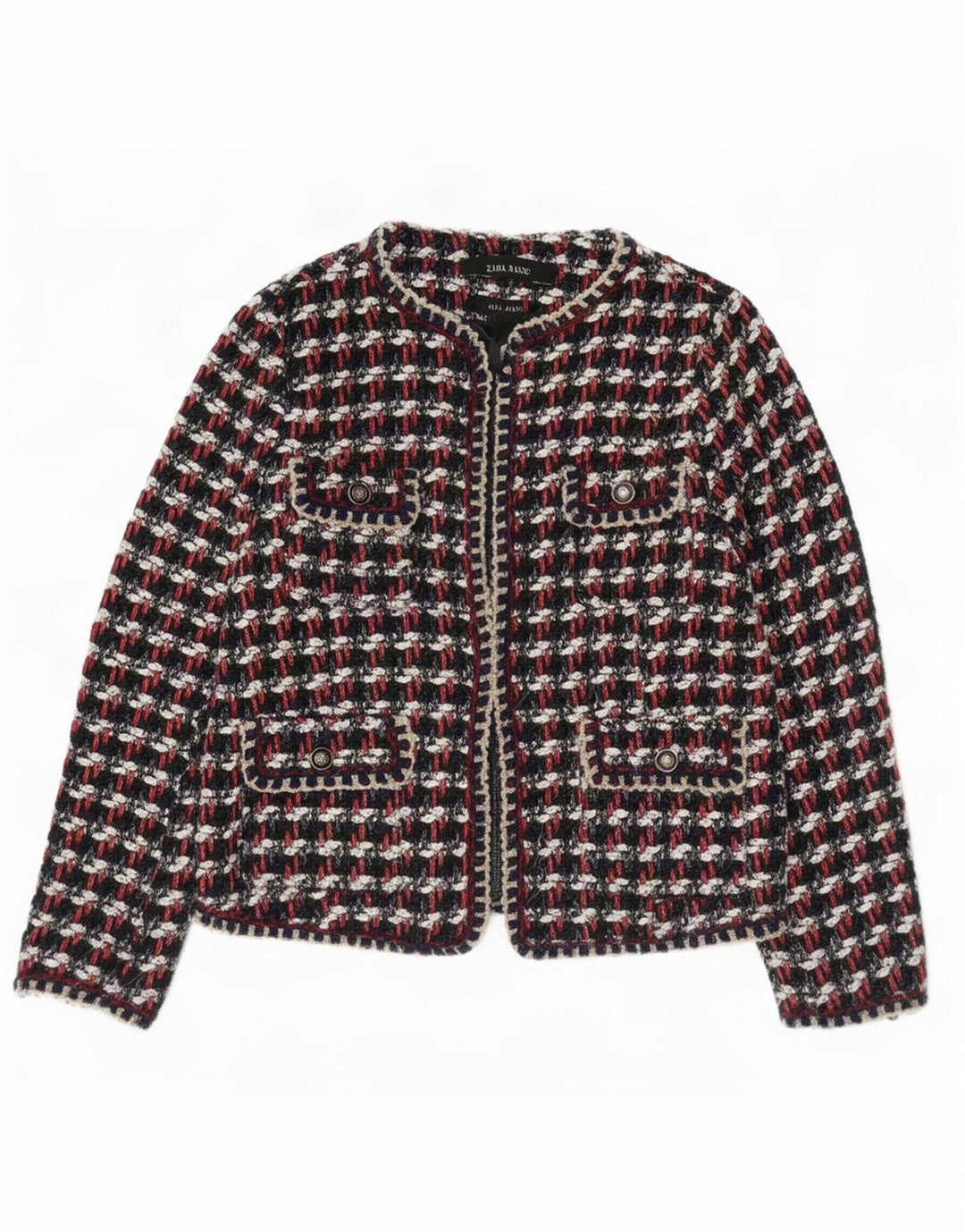 Jachetă Blazer pentru femei, cu ajustare normală, UK 10, mică, multicoloră