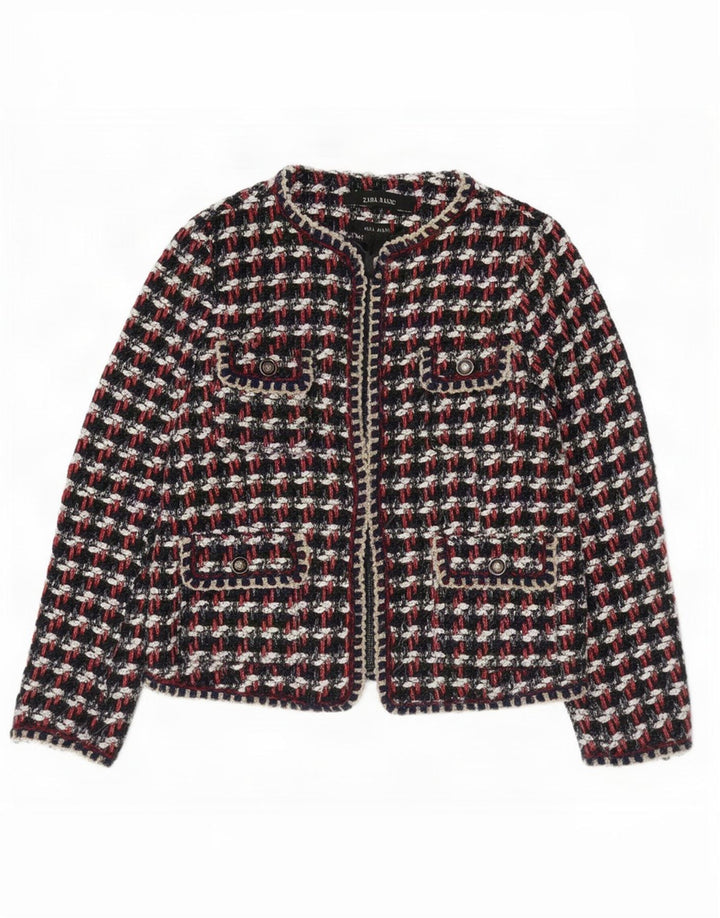 Jachetă Blazer pentru femei, cu ajustare normală, UK 10, mică, multicoloră