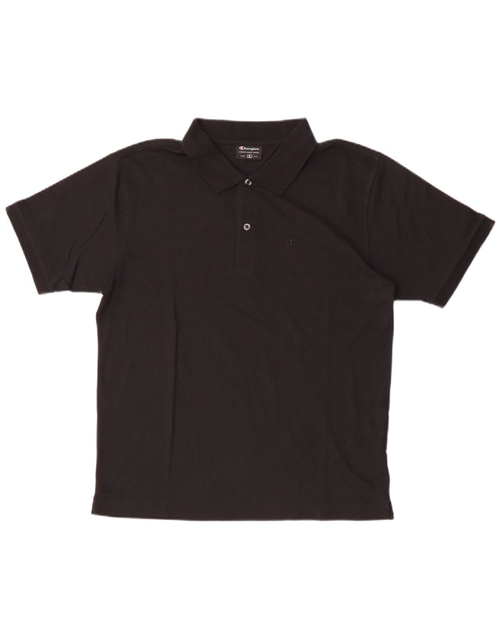 Tricou polo Champion pentru bărbați, bumbac negru mic