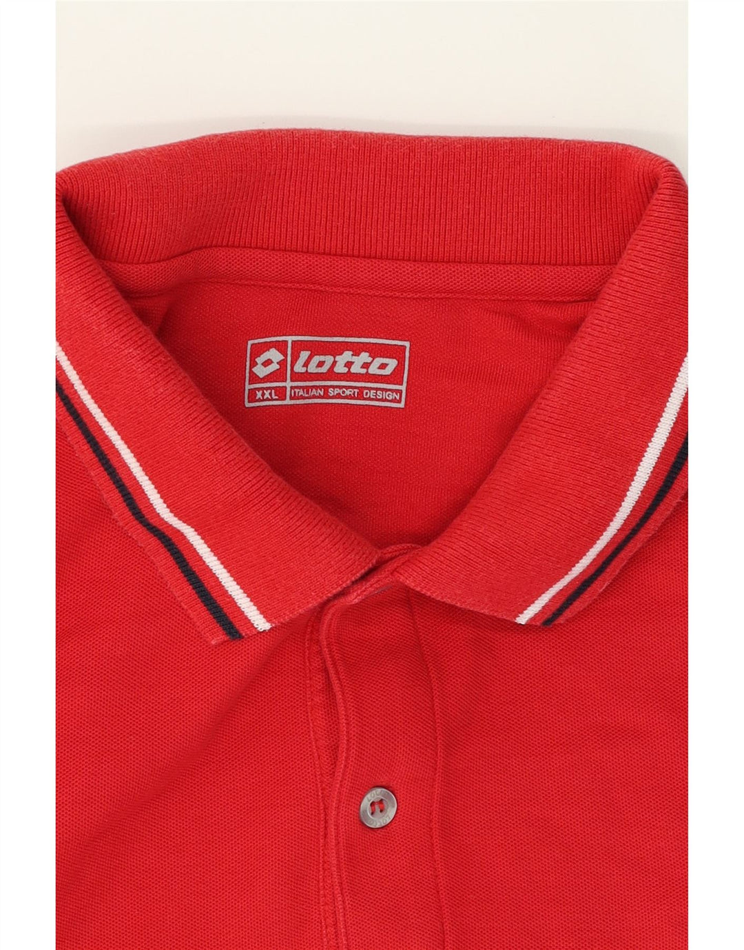 LOTTO Mens Polo Shirt 2XL Red Cotton Vintage Lotto and Second-Hand Lotto from Messina Hembry 