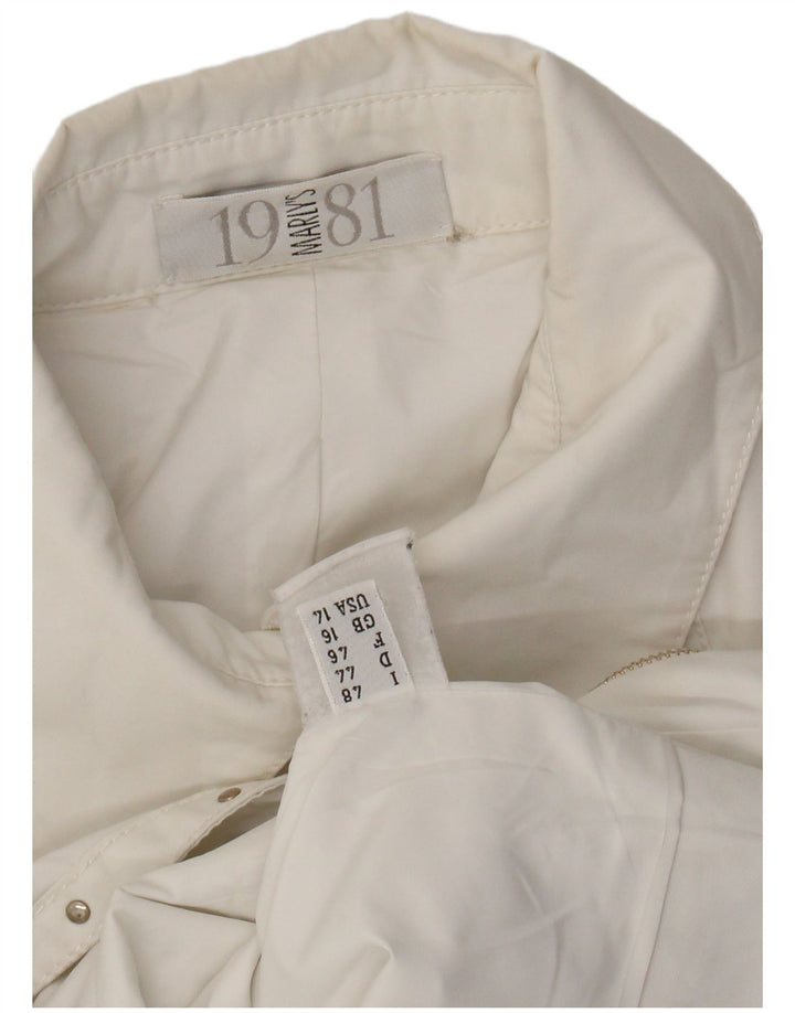 MARLY'S 1981 Bomber Jacket pentru femei UK 16 Large White