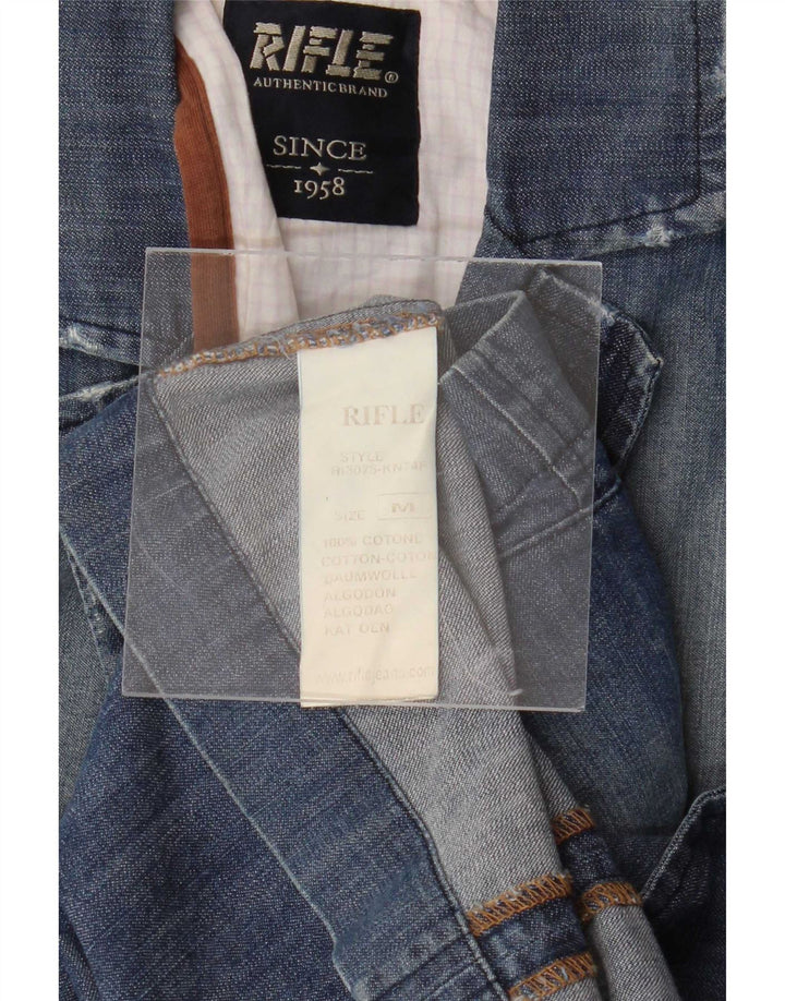 Jachetă pentru bărbați Rifle din denim învechit UK 38, bumbac albastru mediu