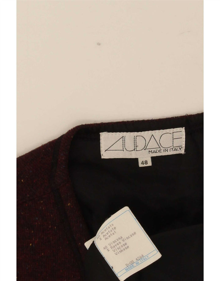 Vestă vintage pentru bărbați IT 48 Medium Burgundy Acetat cu pături