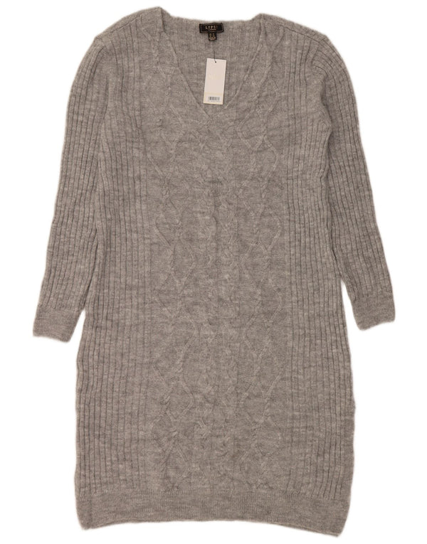 Rochie Jumper pentru femei Lipsy UK 16 mare, gri acrilic
