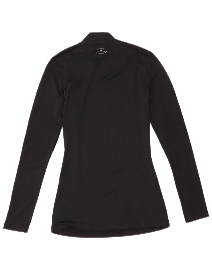 Under Armour pentru femei Cold Gear Top cu mânecă lungă UK 4 XS poliester negru